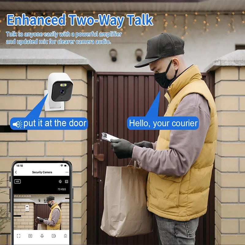 Mini surveillance camera, indoor/outdoor security camera,Home camera,Baby sitter Cam Easy installation,Two-way audio frequency