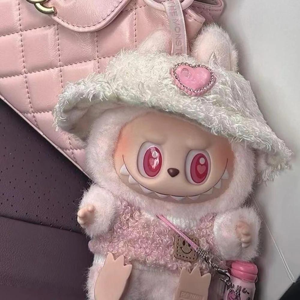 Per 17 centimetri Labubus Mini Vestiti per le Bambole Vestito Cappello Vestiti Scarpe Labubu II Accessori per Bambole Coltiva Seduta Gioco di Partito Giocattoli