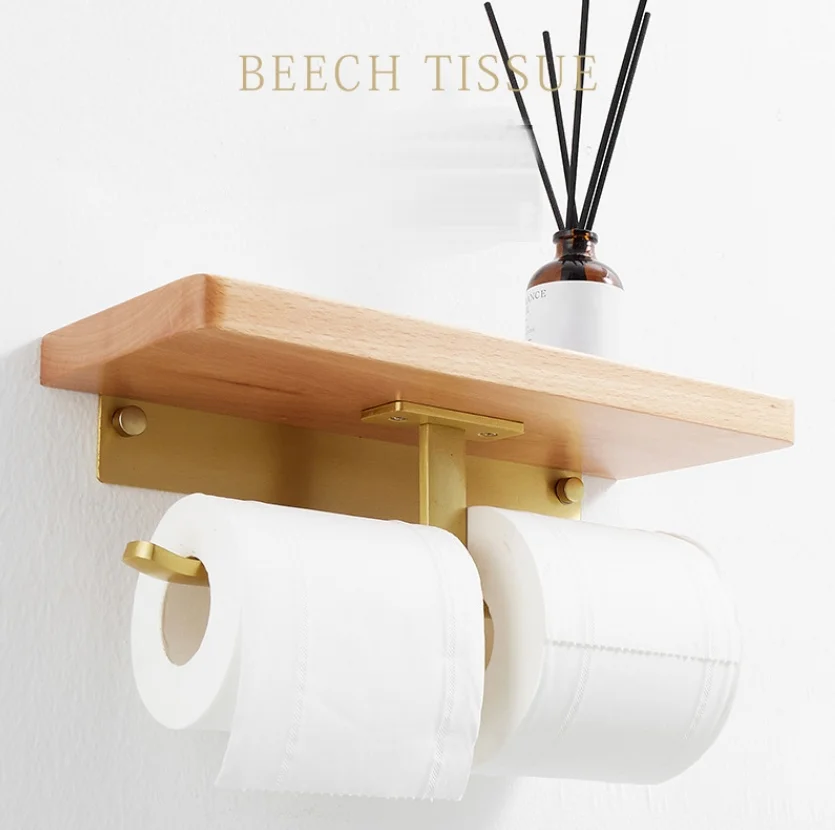 Log toilet roll carton Facial tissue holder Toilet roll Solid wood holder face wash towel pull paper towel roll paper roll holde