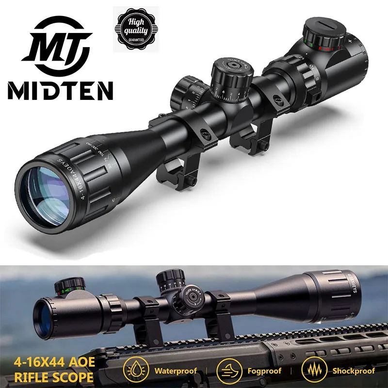 

MidTen 4-16x44 Scope Red and Green Illuminated with Locking Turret Sunshade and Mount Included