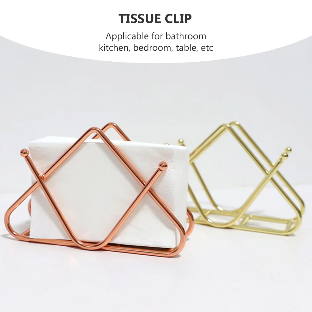 

1 pcs Napkin Holder Clip Decorative Vertical Rack Strong Load Bearing Bedroom Bathroom Kitchen Use Smooth Edges High Strength