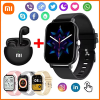 XIAOMI Smart Watch +Earphones Gift Sport Fitness Watches Heart Rate Monitor Waterproof Smartwatch Women Men For Phones Android