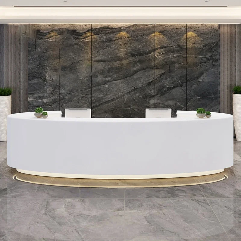 

High Quality And Fashionable Painted Office Front Desk Reception Modern Company Creative Customization