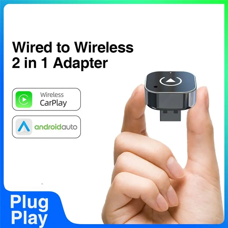 A31T Wireless CarPlay Adapter Wired to Wireless CarPlay Android Auto Navigation Adapter Box Plug and Play