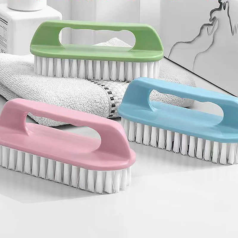 Scrubbing Brush Hard Bristled Laundry Clothes Shoes Scrubbing Brush Portable Plastic Hand Cleaning Brush Kitchen Bathroom