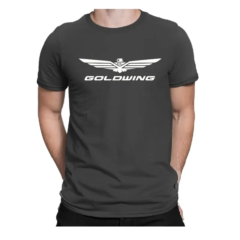

Мужские и женские футболки Honda, новые летние футболки с золотым крылом для езды на мотоцикле по бездорожью, повседневный топ для любителей гонок с короткими рукавами