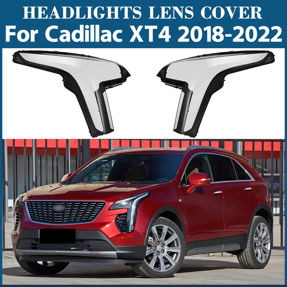 

For Cadillac XT4 2018 2019 2020 2021 2022 Car Accessories Headlight Cover Shade Headlamp Shell Lampshade Case Lens Plexiglass