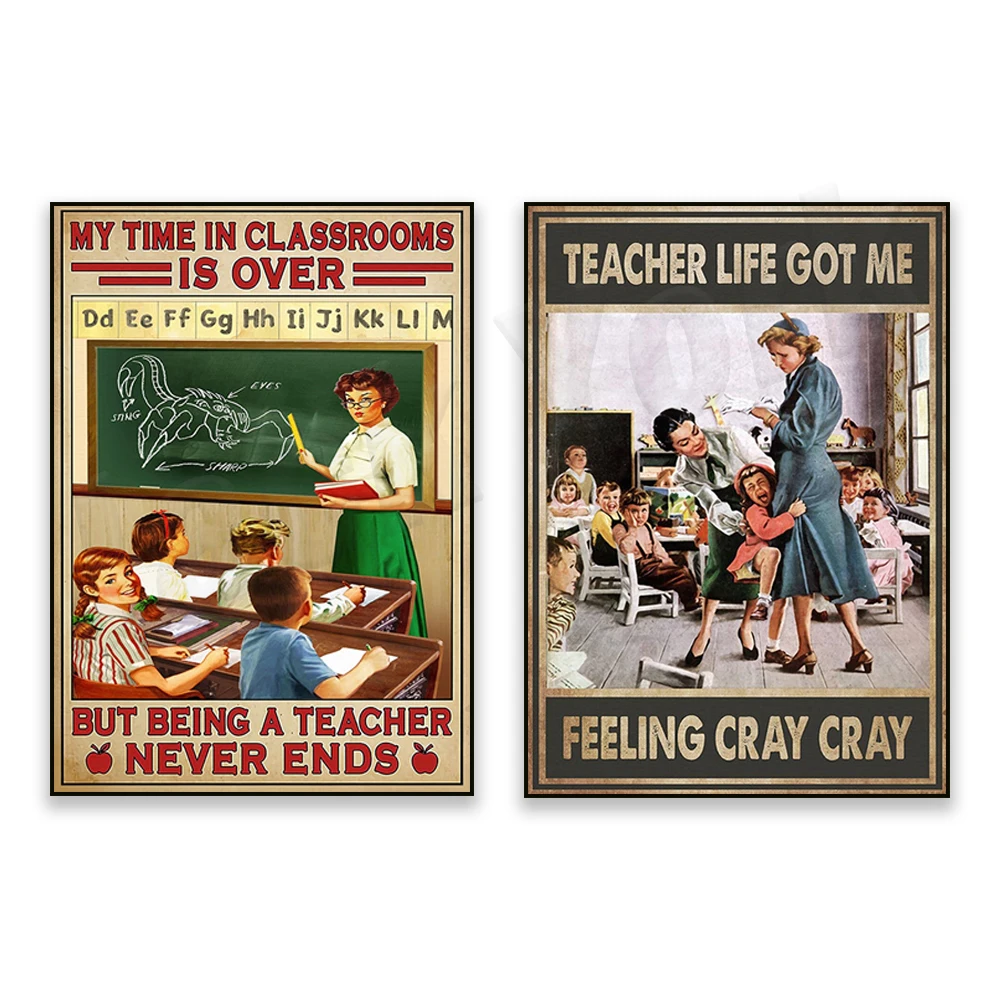 ملصق حياة المعلم، ملصق كن لطيفًا، ملصق كونها أبدًا ينتهي أبدًا، هدية شكرًا لك، ديكور مكتب مستشار المدرسة، #4