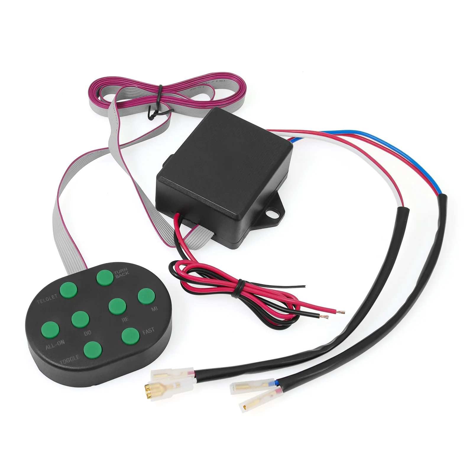 

Waterproof Modified Car Snail Horn 12V24V Eight-tone Independent Control Harness Box Electronic Horn Controller Easy Installatio