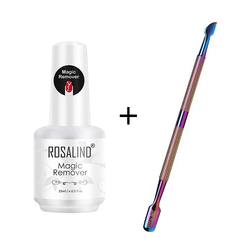 

ROSALIND Nail Gel Polish Remover Tools Set Easy Fast Clean Magic Remover For Lacquer BaseTop Coat Acrylic Primer Nail Polish