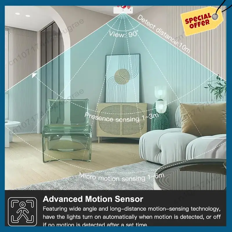 -A15I Tuya Zigbee Millimeter Wave Radar Human Presence Sensor Luminance Distance Detector Fretting Motion Sensor