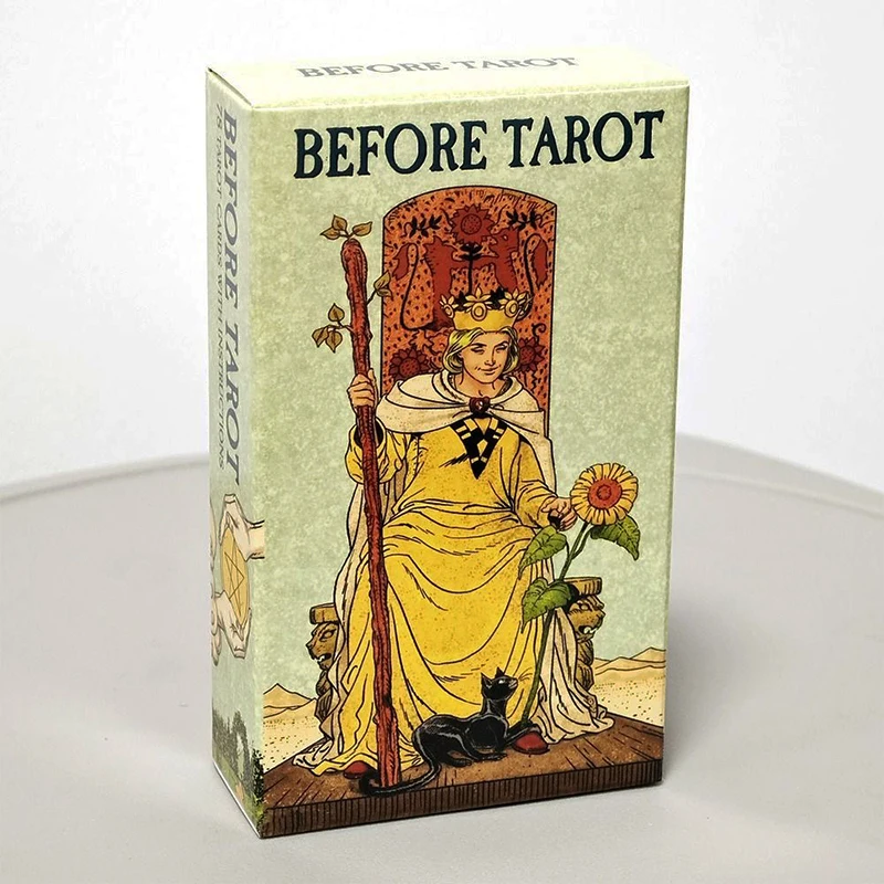 Cartas de Tarot de antes de 78 cartas de oráculo, juego de mesa de adivinación, momentos "antes", tarjetas de imágenes tradicionales para principiantes