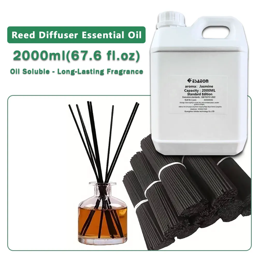 ESAEON Perfume Oils, Vine Diffuser Replenishes Aromatic Oil, Aroma Reed Diffuser Oil, Jasmine/Ritz-Carlton - 2000ML (67.6 fl.oz)