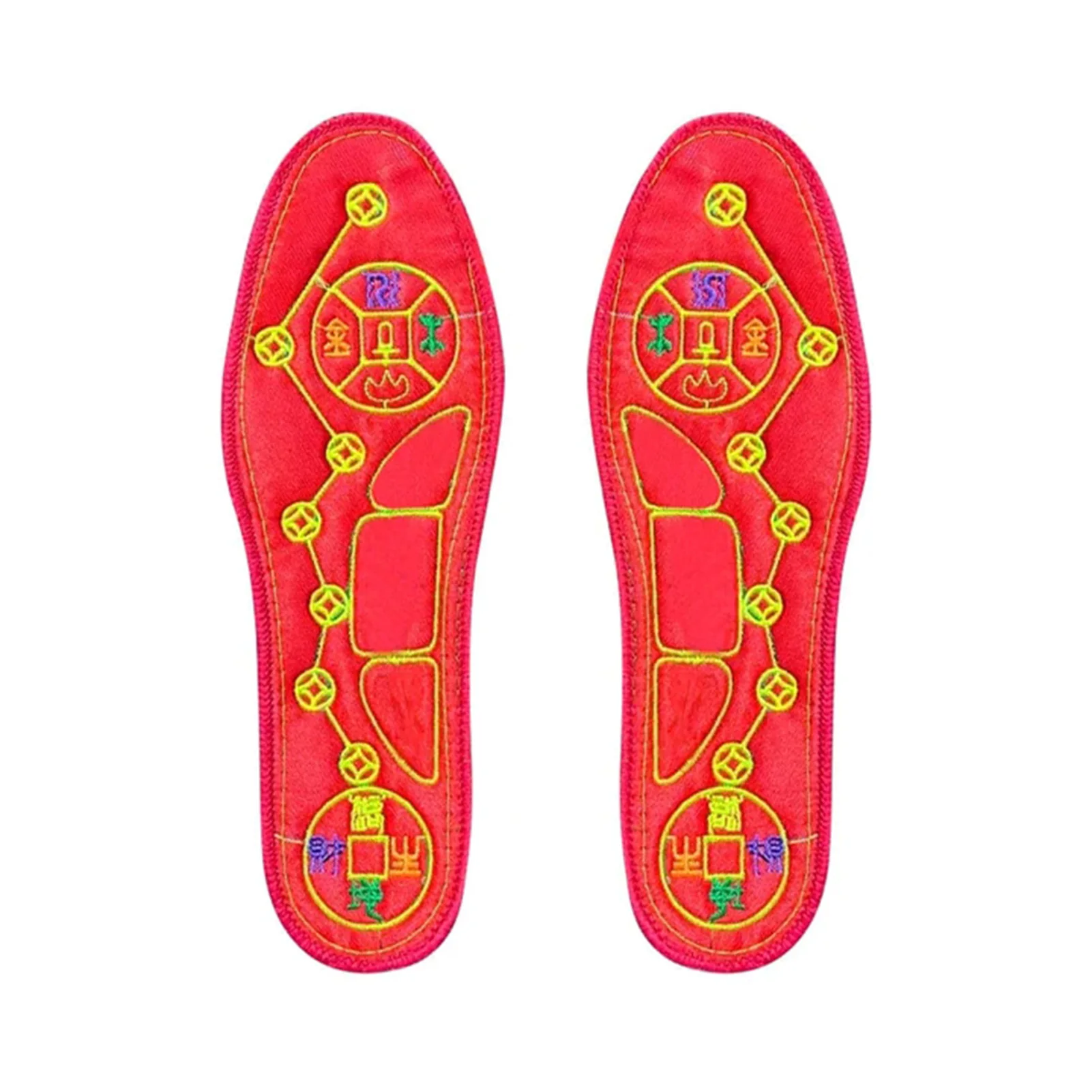 Men's And Women's Embroidered Insole Exercise Shock Absorption Soft Elastic Shoe-Pad Shoes Pads for Winter Sports