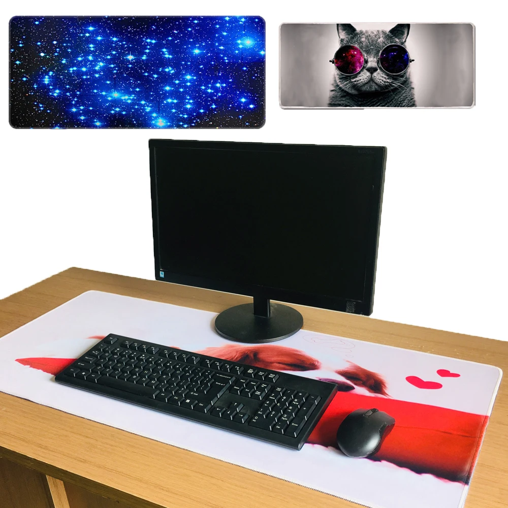 Anime Large Mouse Pad 400x900MM XXL Gamer Mouse Mat Office Table Mat Kawaii Desk Pad Gaming Accessories Locked Edge Mice Carpet