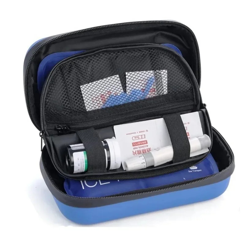 Portable Insulin Pen Travel Case EVA Hard Shell Cooling Storage Bag Diabetic Supplies Organizer Pouch Ice Packs, Outdoor Toolkit