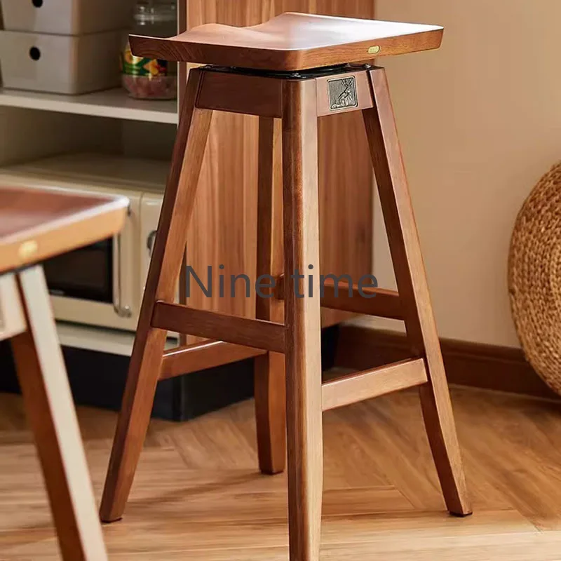 

Wooden Chairs House Bar Stools Chair Tabourets De Cuisine Minimalist Mini Home Furniture Transparent Sillas De Bar Stoolmake Up