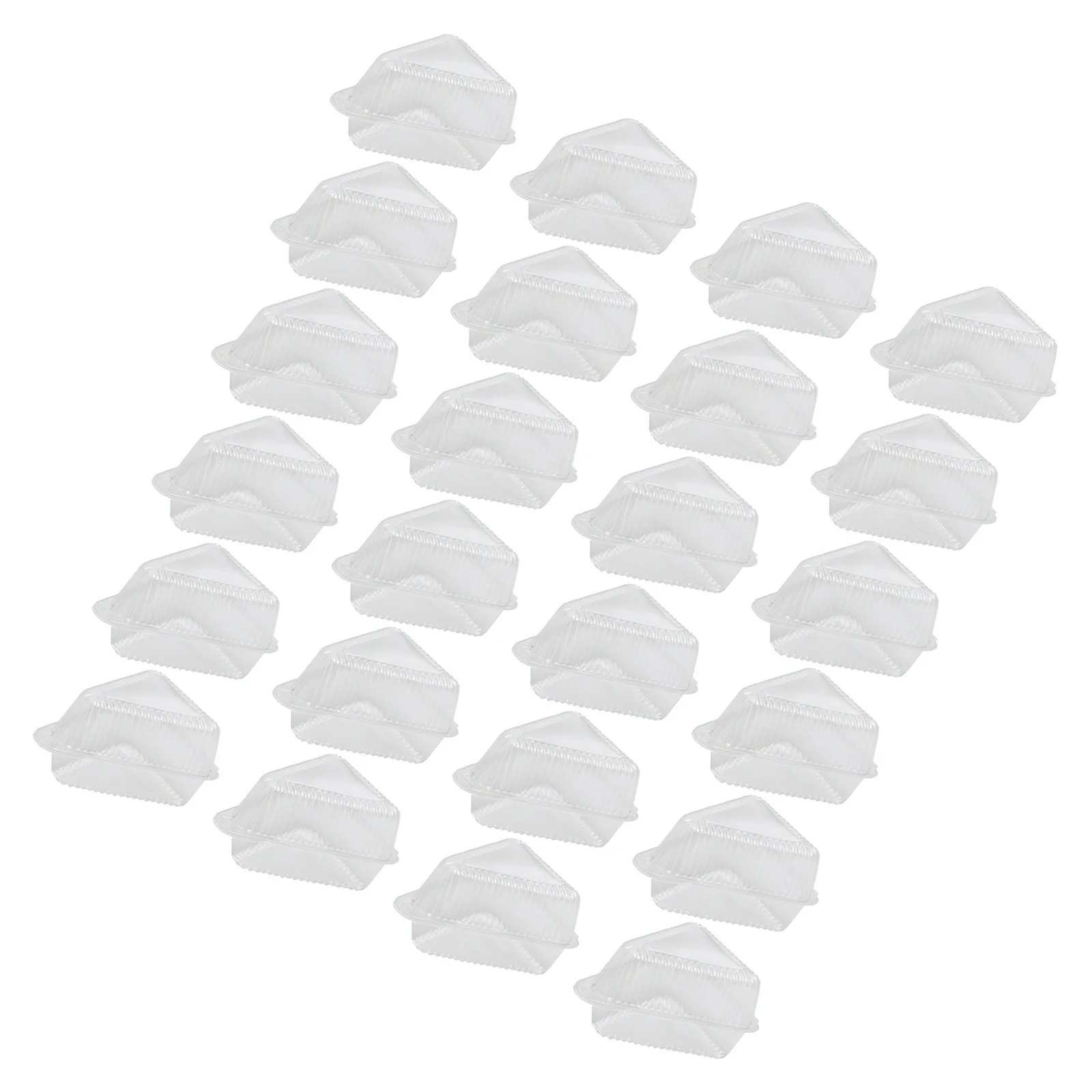 50Pcs Cake Carrier Clear Plastic Cheese Slice Container Stackable Leakproof Pie Storage Boxes Food Grade Holder
