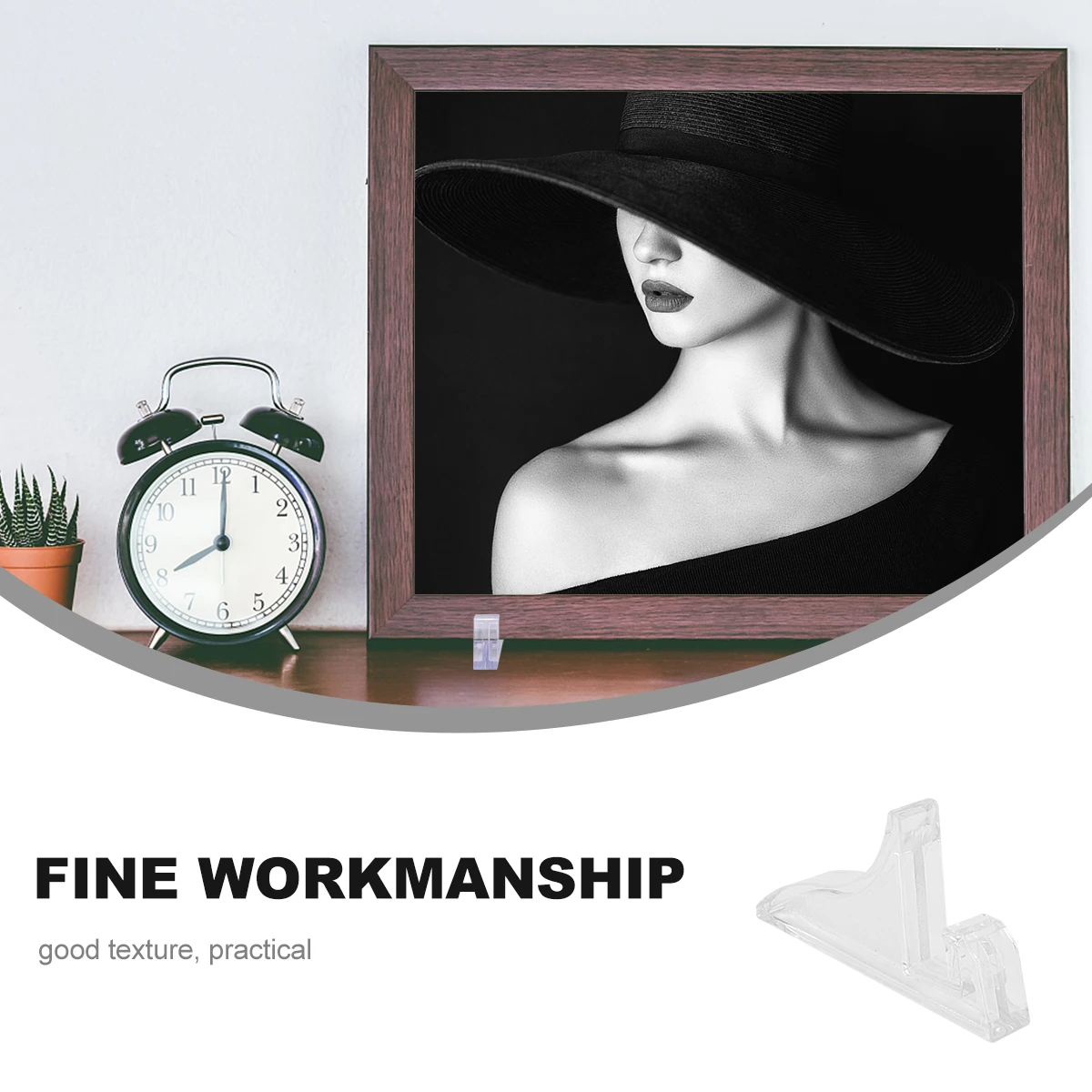 

12 PCS Transparent Stand Base Desktop Photo Frame Slot Certificate Medal Holder Painting Display Tray Rack Universal Bracket