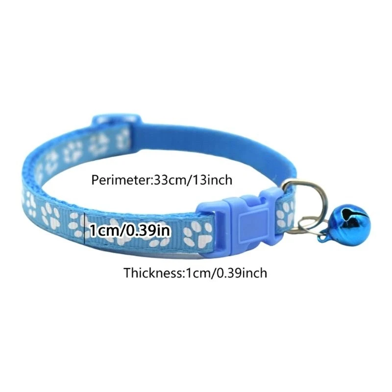 أجراس مجوهرات برقبة طوق القطط مع خطاف آمن وطوق للحيوانات الأليفة بألوان زاهية من أجل الأمان