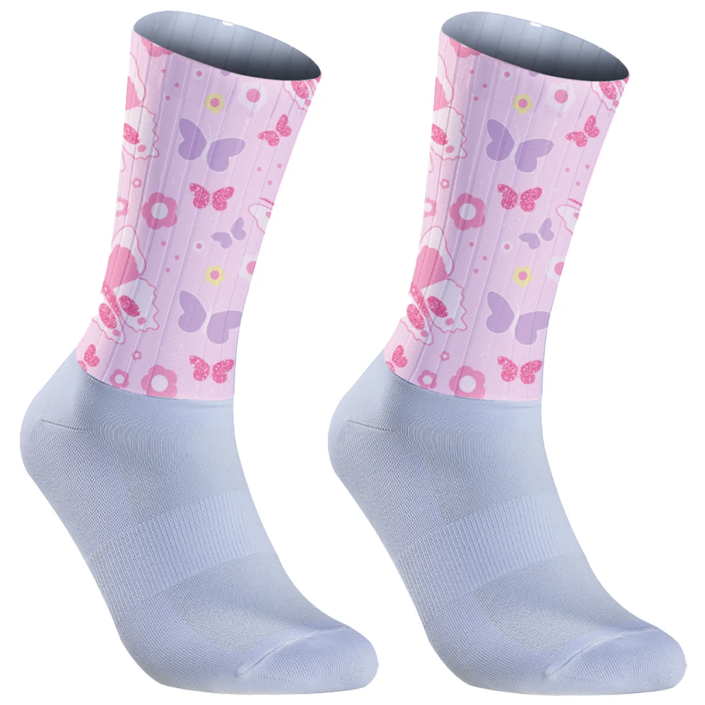 Chaussettes de cyclisme respirantes pour hommes et femmes, chaussettes de course à pied, compression à la mode, escalade, marche et randonnée