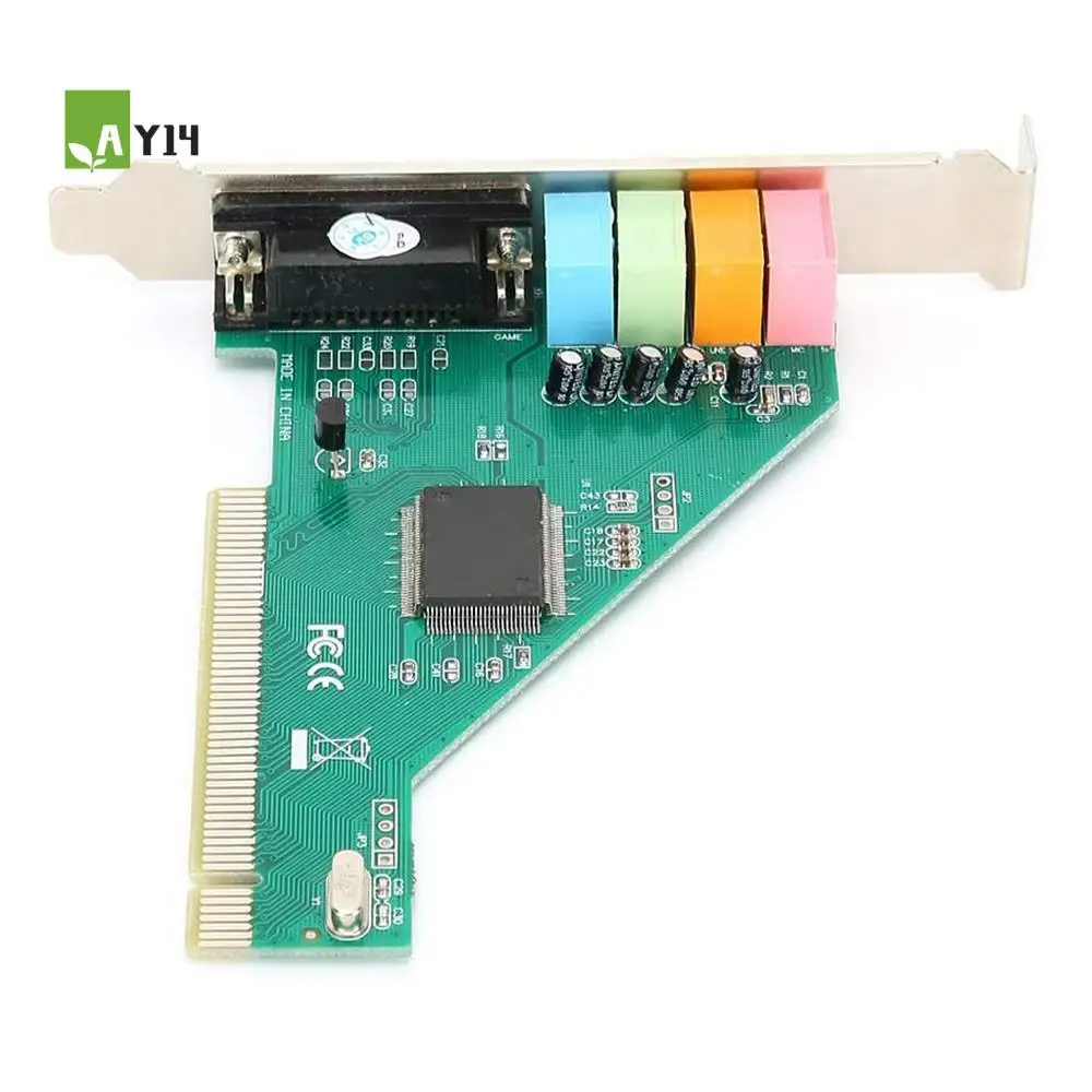 AY14 -PCI Sound Card 4.1 Channel Computer Desktop Built-In Sound Card Internal Audio Card Stereo Surround CMI8738