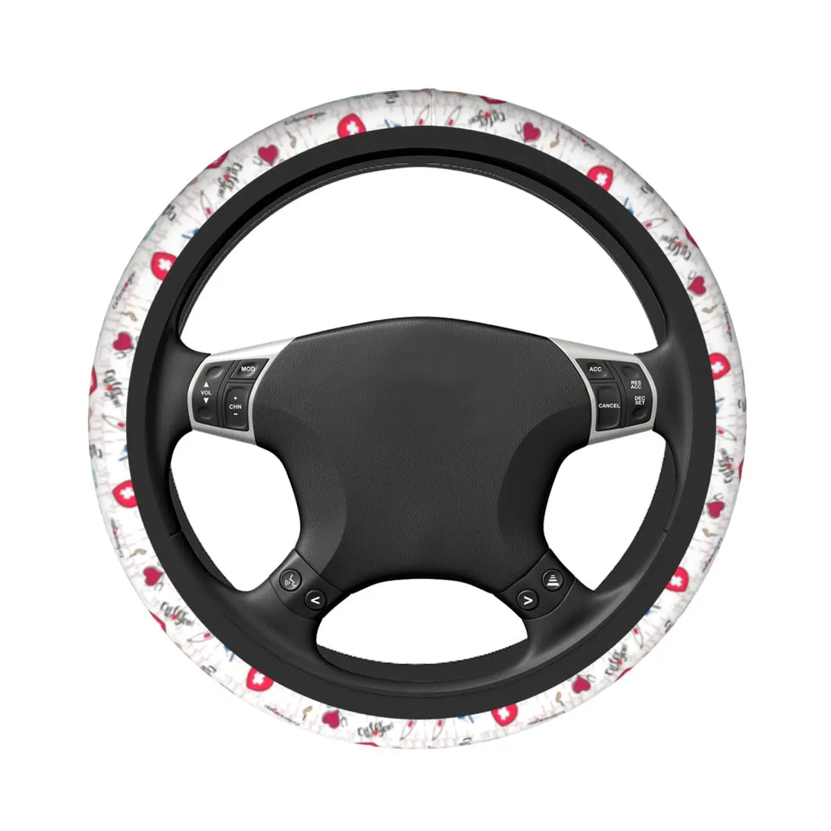 Enfermera En Apuros Nurse Car Steering Wheel Cover Auto Steering Wheel Protector Suitable Car-styling Steering-Wheel Accessories