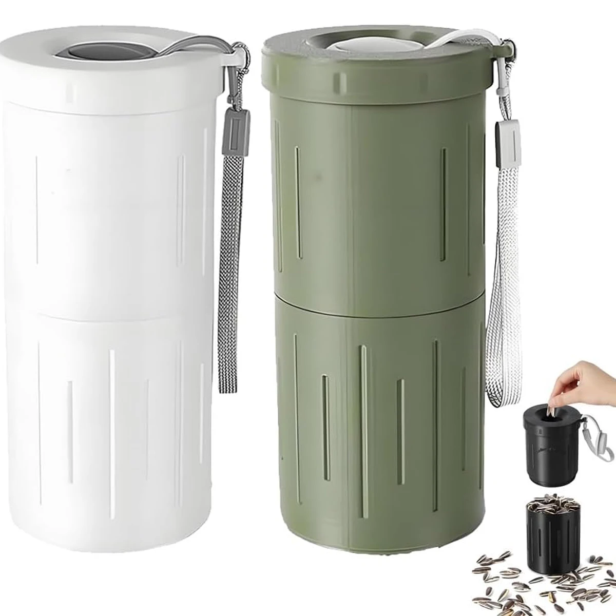 2026 New ABS Mess-Free Snacking With Seedss Storage And Shell Disposal Cups Travel Companion Melon Seedss Storage Cup