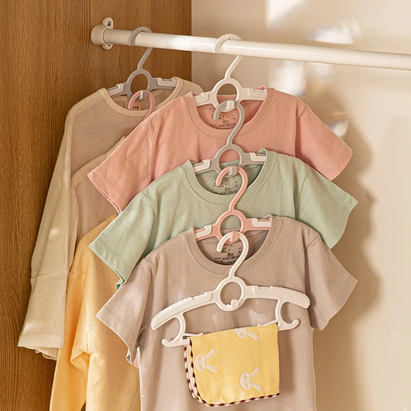 10/20Pcs Baby Clothes Hangers Multifunctional Retractable Children Clothes Hanger Racks Non-slip Drying Rack Kids Coats Hangers