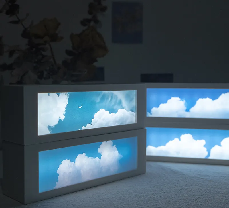 Sky cloud night light bedroom bedside lamp desk ornament decorative lamp creative desk lamp rechargeable creative gift