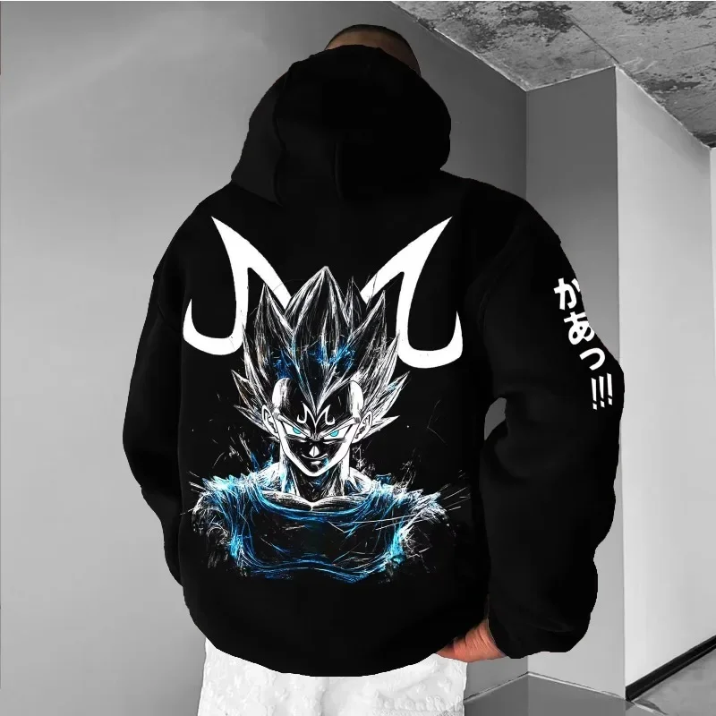 

Dragon Ball Trend Explosion Animation Peripheral Printed Versatile Sweater Autumn and Winter Men's Women's Loose Hooded Sweater