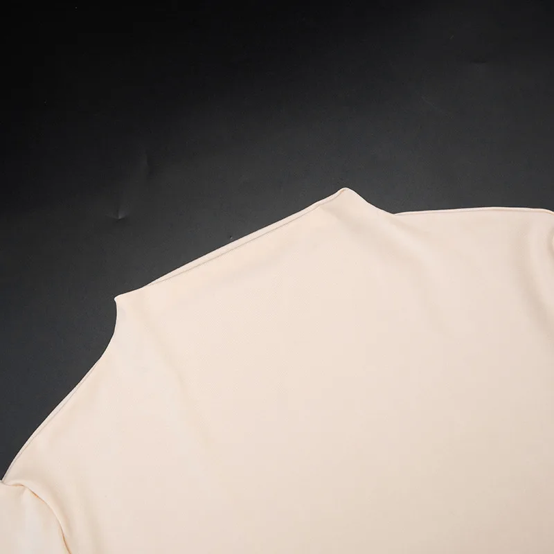 Fitness Workout Skinny 2 Piece Set Women Solid Half High Collar Short Sleeve Bodysuits Top + Footed Legging Pants Slim Tracksuit