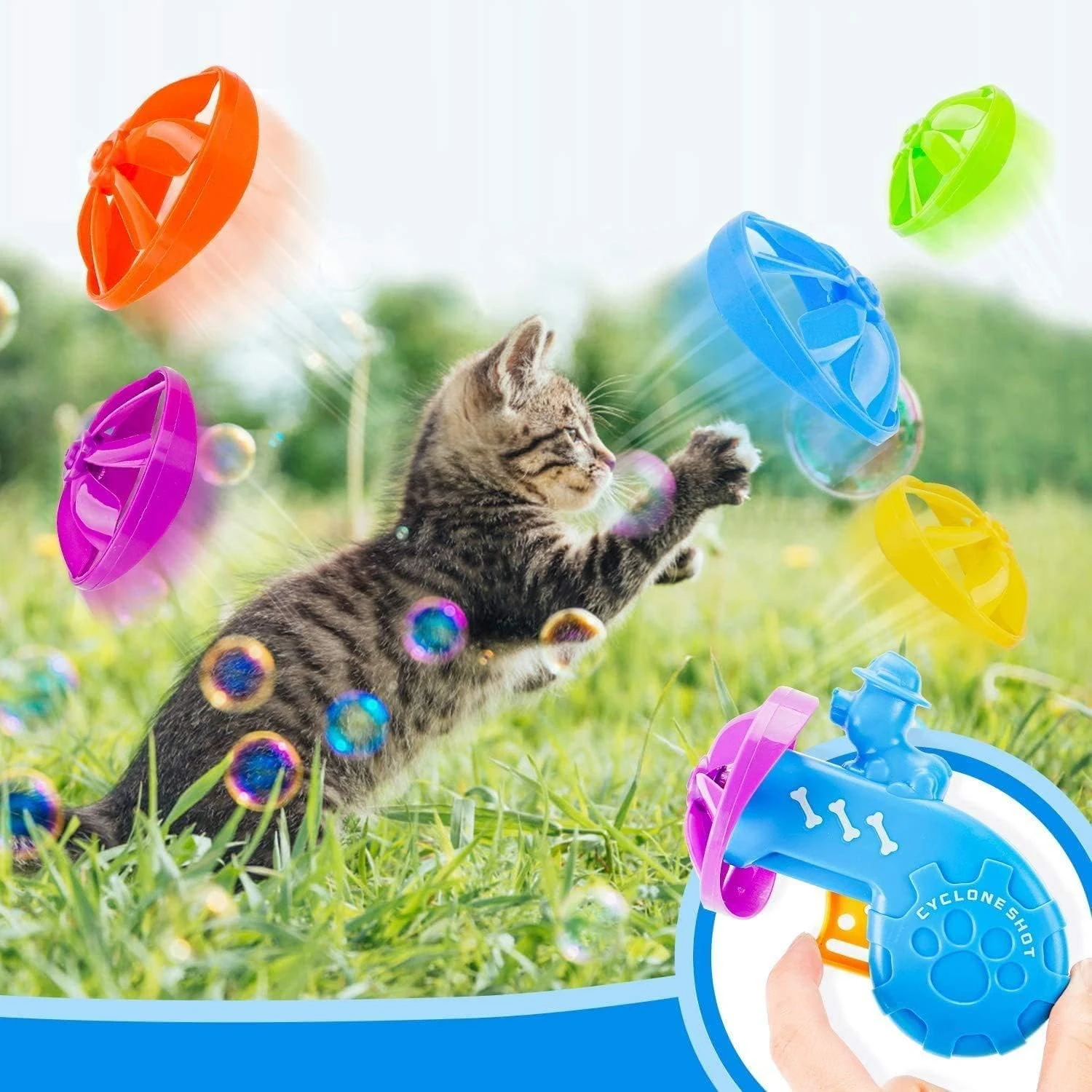 Exciting and Colorful Interactive Cat Track Toy Set - Engage Your Feline Friend with Intriguing Tracks and Vibrant Flying Propel