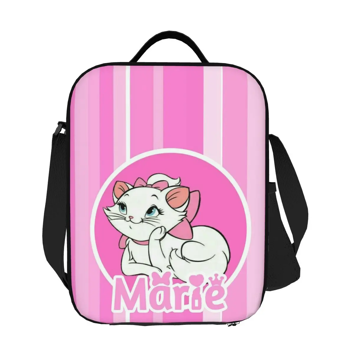 

Custom Cartoon Aristocats Animation Marie Cat Insulated Lunch Bags for School Office Leakproof Cooler Thermal Lunch Box Women