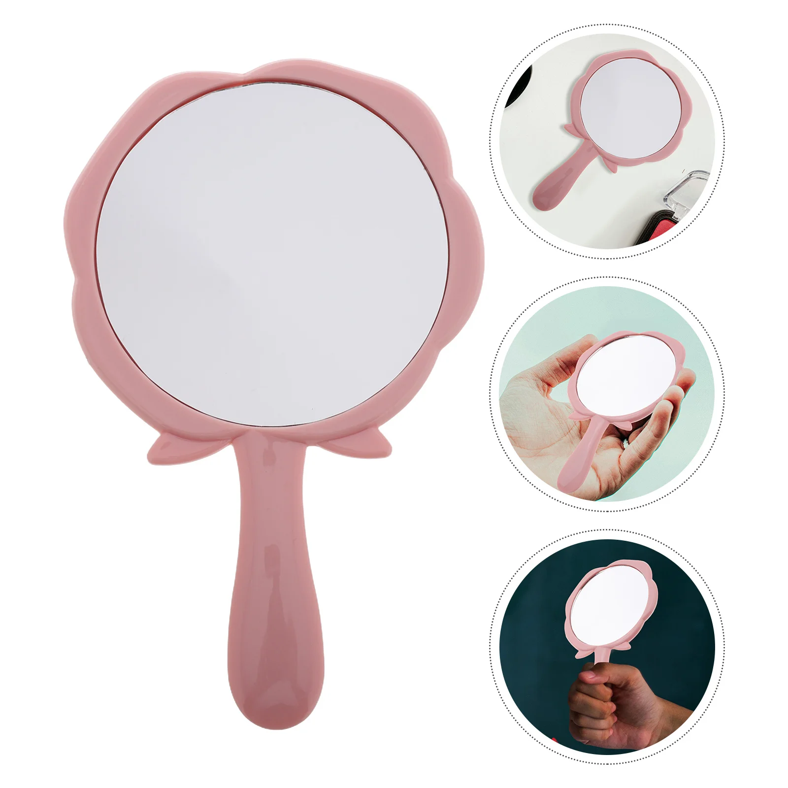 

5 Pcs Vanity Mirror Compact Mirrors Handheld Makeup for Purse Pink Friend's