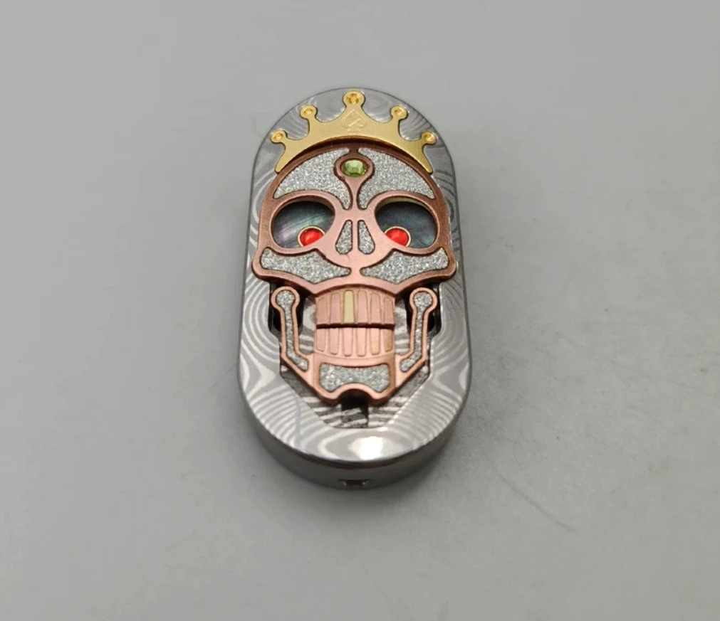 Used EDC SAS King David Damascus Steel fidget slider Decompression toys