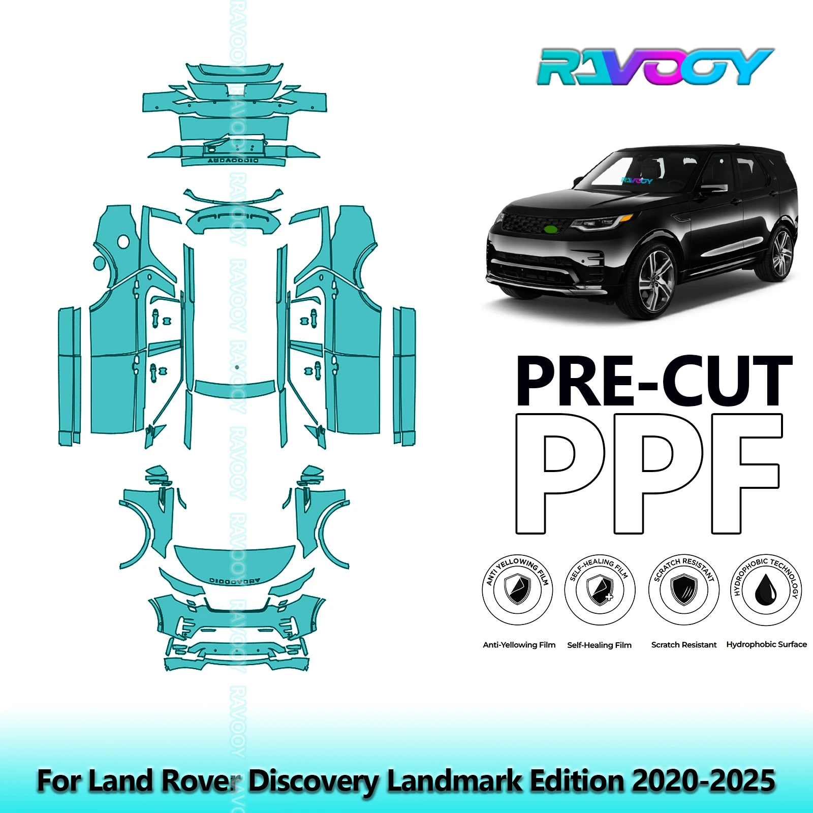 

8,5 мил, полностью вырезанная защитная пленка для автомобиля PPF для Land Rover Discovery Landmark Edition 2020-2025