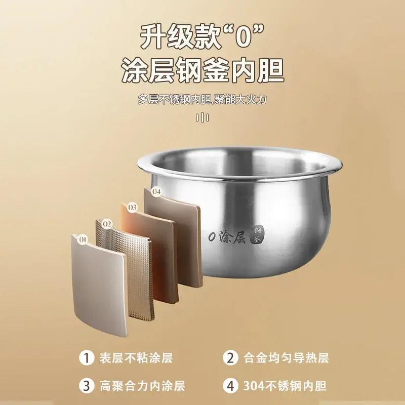 3L low-sugar firewood rice rice cooker rice cooker multi-function intelligent reservation 304 steel thickened non-stick liner