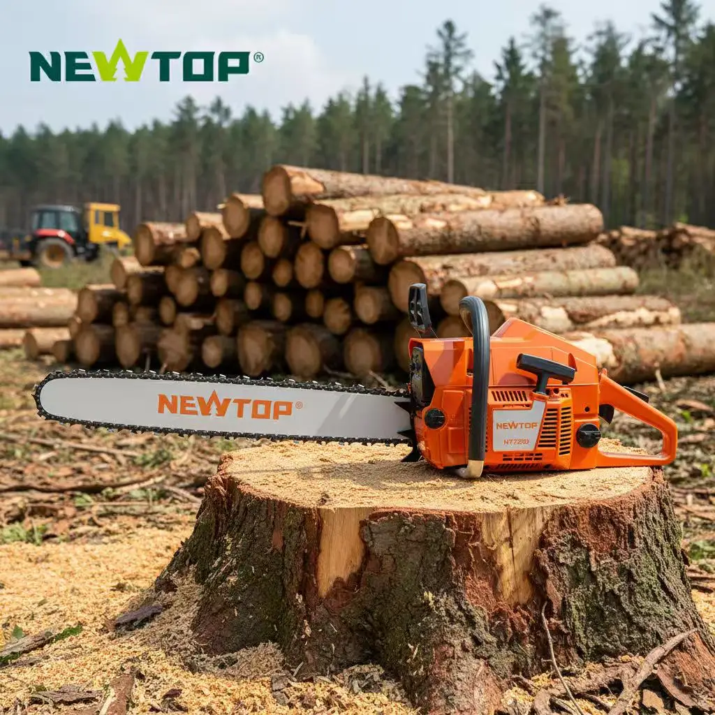 Industrial OEM Tree Cutting Machine 2 Stroke 72cc Petrol Chain Saw With Big Power Hus272 For Sales