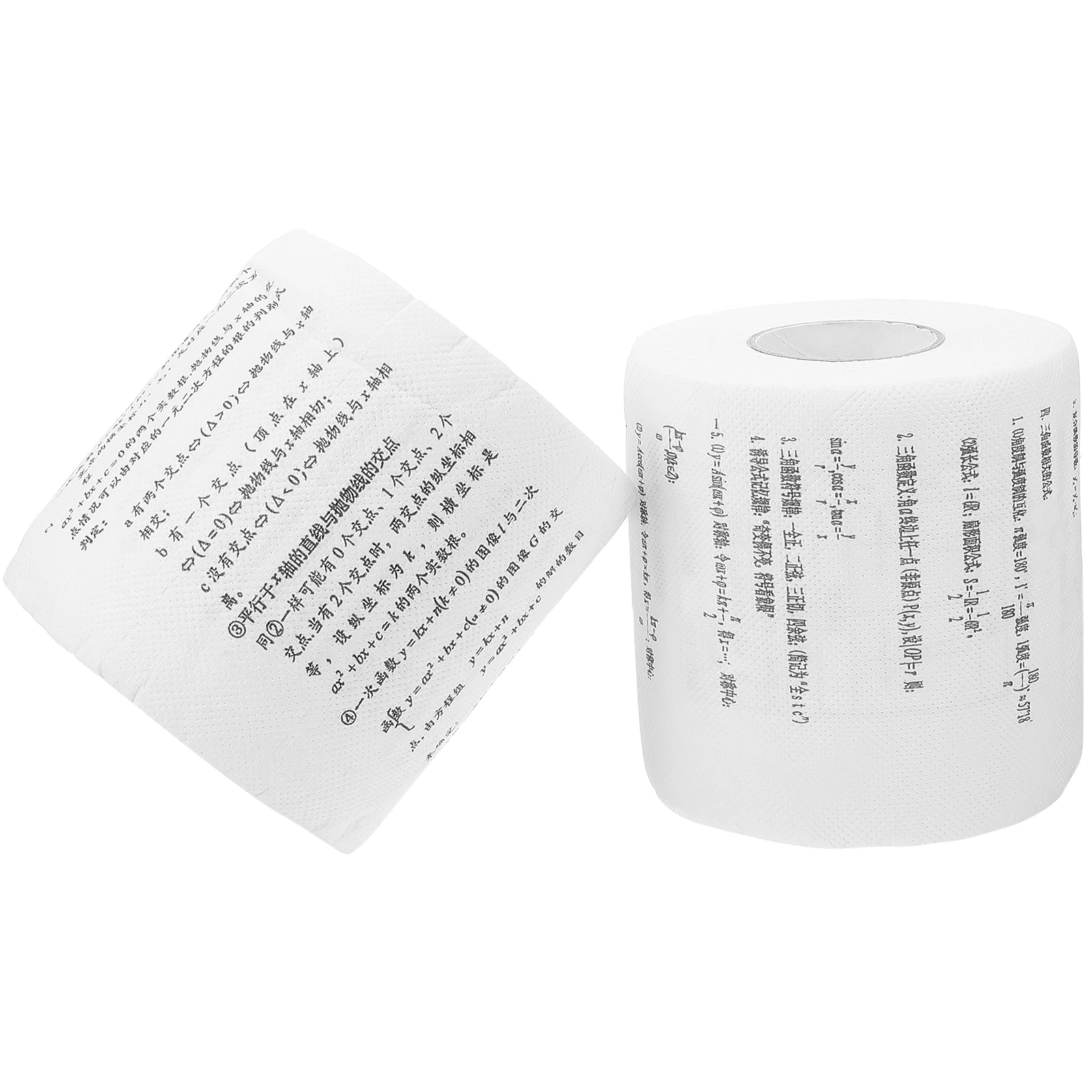 2 لفات من ورق التواليت ذو الصيغة الرياضية، لفة تواليت مطبوعة إبداعية للحمام، مضحكة ومبتكرة مناديل ناعمة لتزيين الورق