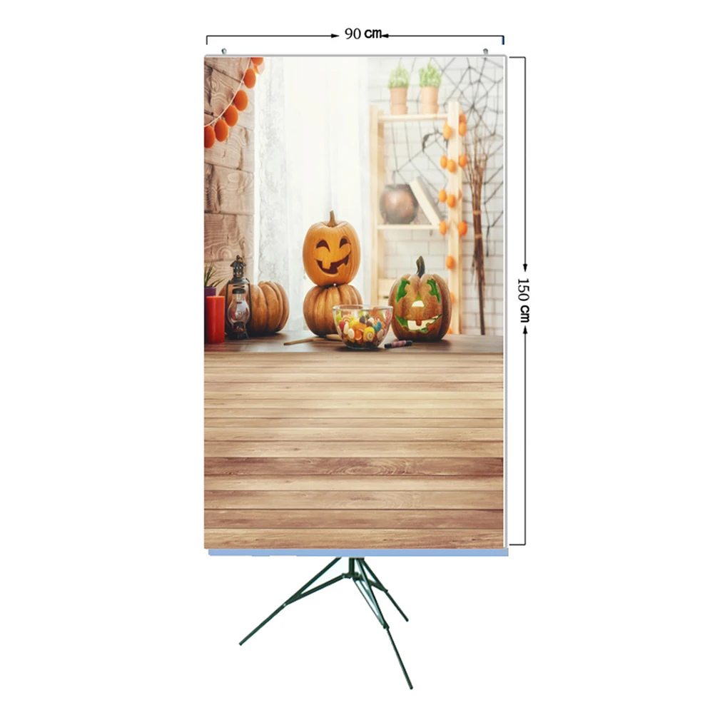 

90x150cm 3D Halloween Pumpkin Backdrop Photo Background Photography Photo Booth Backdrop Mural ( - )