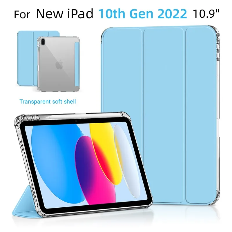 For New iPad 10 2022 10th Generation A2696 A2777 Tablet Magnetic Folding Smart Cover Funda for Apple iPad 10.9 Inch 2022 Case