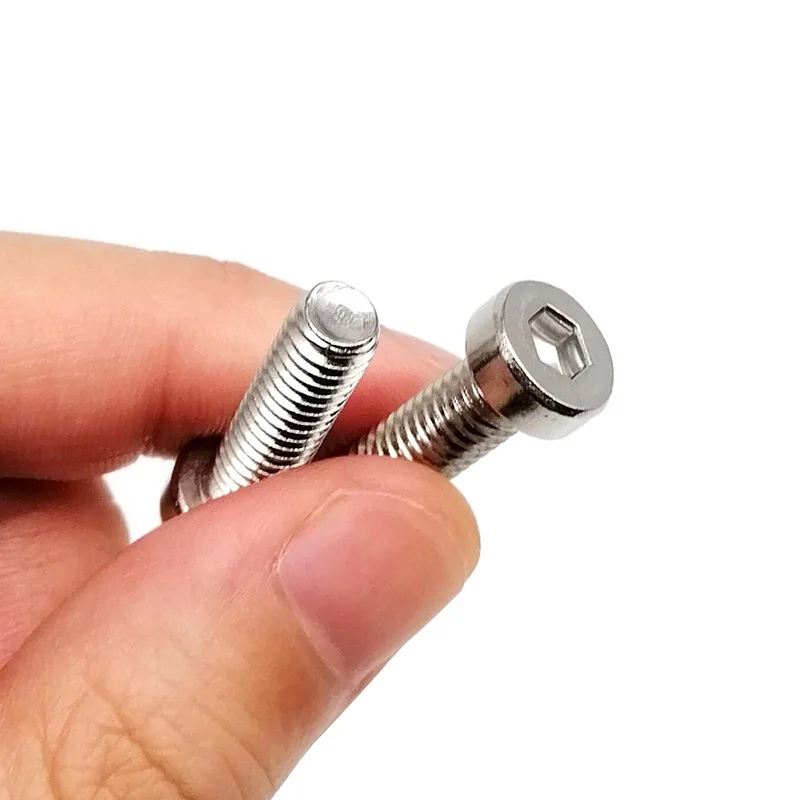 M2~M12 304 Stainless Steel Hex Hexagon Socket Allen Thin Low Short Profile Cap Head Screw Bolt  Machine Screw