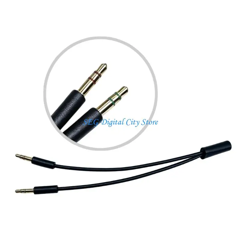 U75B Headsets Souind Splitter Cord With Reinforced PVC Coating for GPRO GPRO G233 G433 Enhances Durability