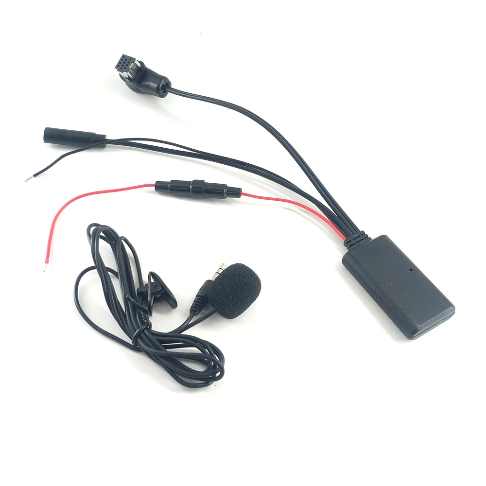 Biurlink 150CM Car Bluetooth Audio AUX Cable For Pioneer IPBUS Socket P99 P01 CD DVD Headunit Microphone Handsfree MIC Adapter