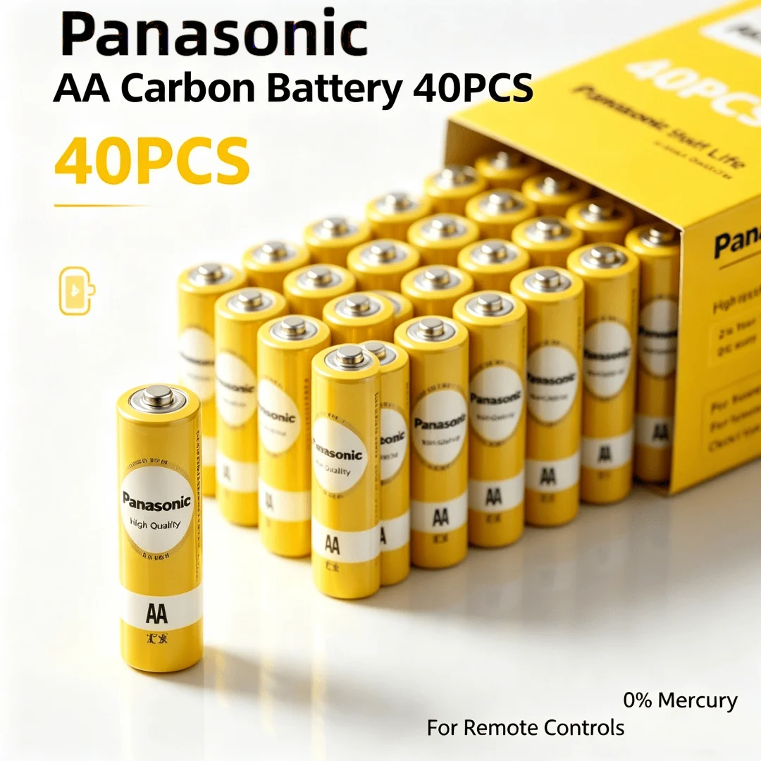 4-80PCS Panasonic AA 1.5V Heavy Duty Zinc Carbon Battery Economical For Remote Control LED Light Toy MP3 Player CD Player Clock