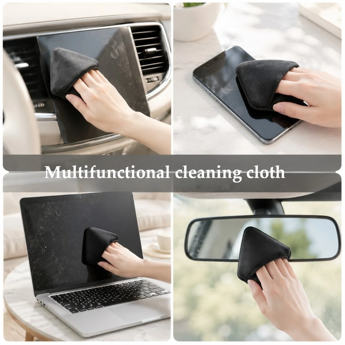 1Pc Microfiber Car Screen Cleaning Cloth – Non-Abrasive Gauge Cluster Wipe, Multi-Purpose Dust & Smudge Remover for Dashboard