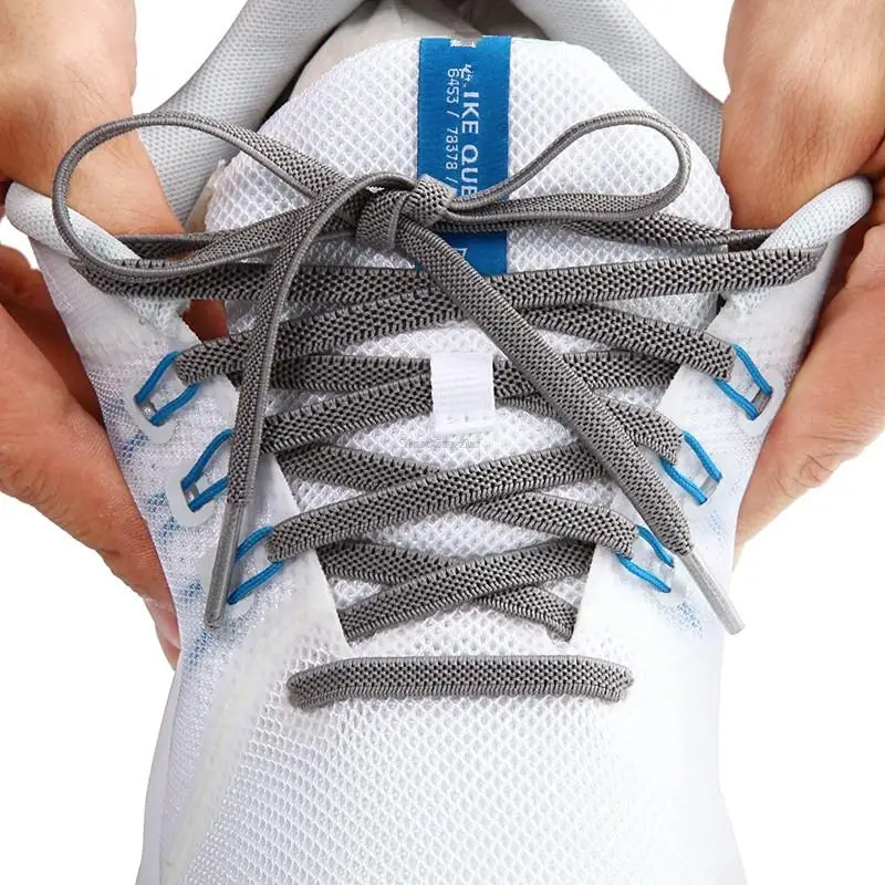 Elastische, flache, klassische Schnürsenkel für Sneaker, 7 mm breit, für Kinder und Erwachsene, Gummibänder für Schuhe, Schuhzubehör, 1 Paar. – Detail 9