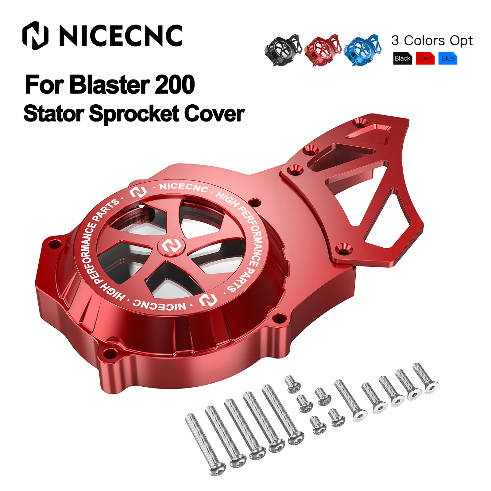 

NICECNC ATV Engine Left Side Transparent Stator Sprocket Cover Guard For Yamaha Blaster 200 YFS200 1988-2006 YFS200SE Parts