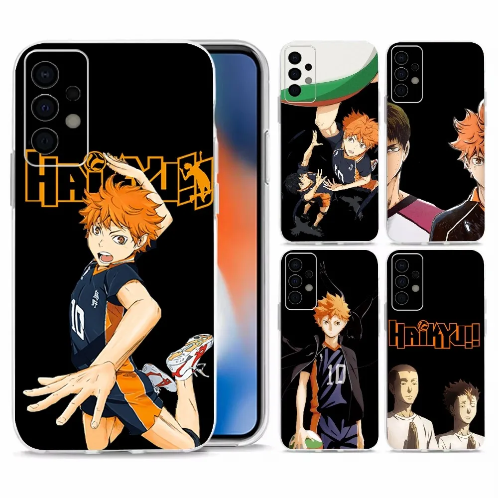 Anime H-Haikyu!! Phone Case For Samsung Galaxy A71,70,52,40,51,31,A50,21S,30S,Note20ultra Transparent Cover